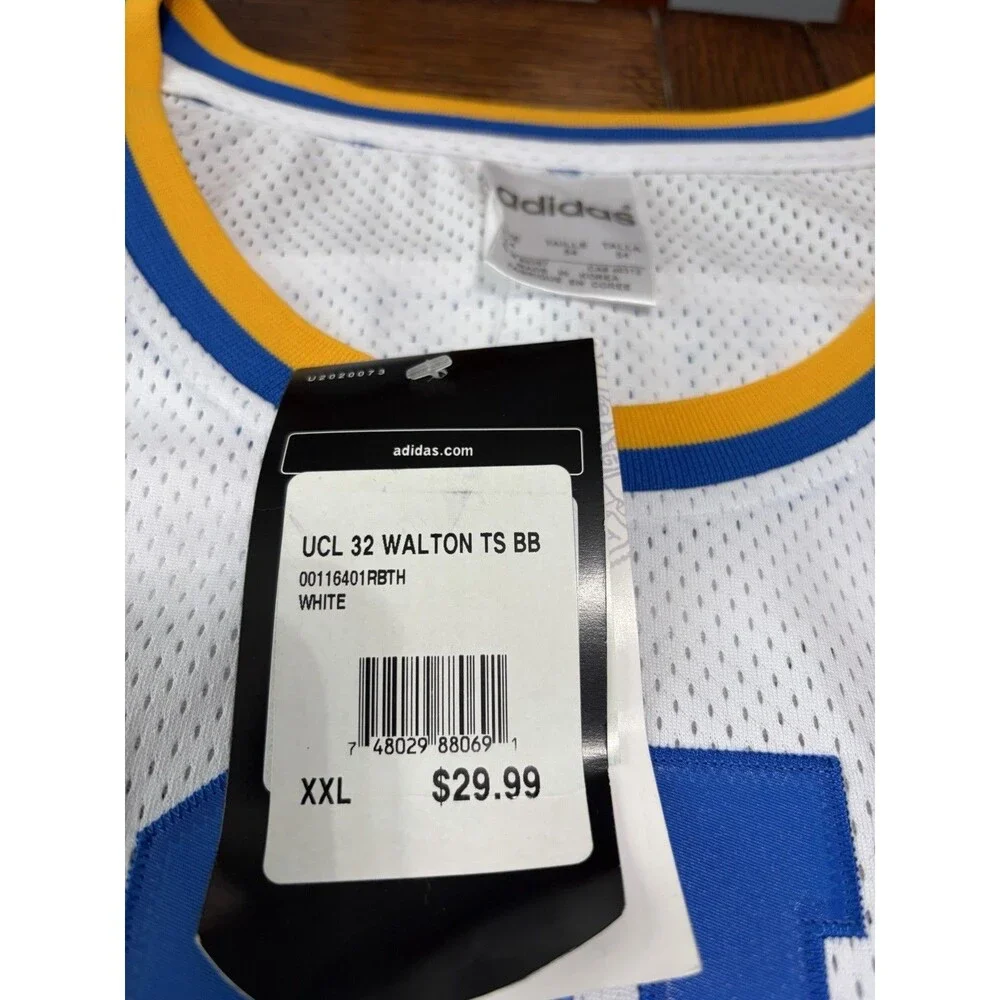 VINTAGE BILL WALTON UCLA BRUINS ADIDAS TRUE SCHOOL STITCH SEWN JERSEY 2XL 54 NWT